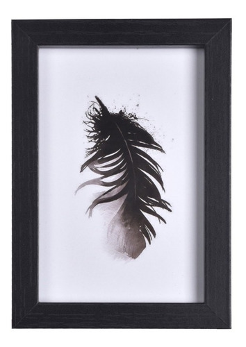 Imagem 3 de 10 de Kit Com 9 Quadros Decorativos Modernos Pretos Begônia