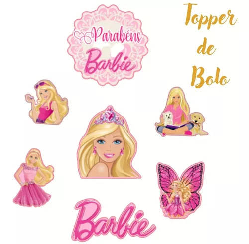 Kit Decoração Festa Em Casa Barbie Monta Facil Top Docinhos