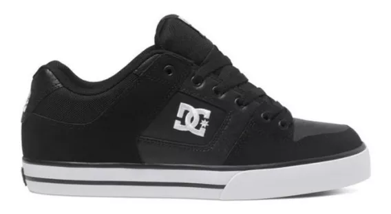 Zapatilla Dc Pure Black White Hombre Original Envio Gratis