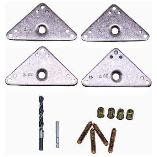 Furniture Leg Mounting Plates 5/16''triangle Screw-in T...