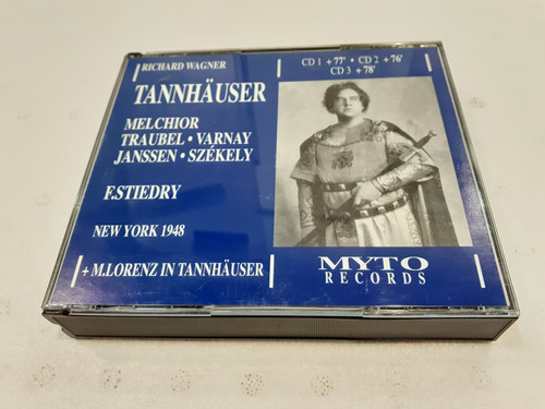 Tannhäuser, Wagner, Varnay, Melchior - 3cd 1993 Italia Mint