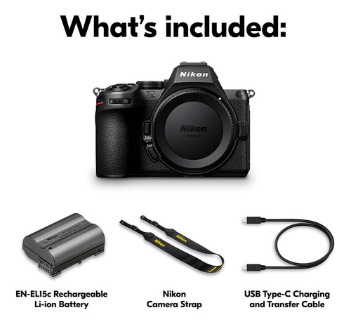 Câmera Mirrorless Nikon Z5ii 24.5mp 4k Wi-fi E Bluetooth