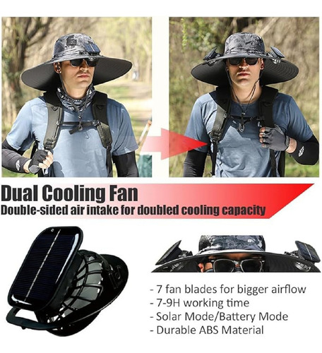 A Genérico Sombrero Con Ventilador Solar, Sombrero Para
