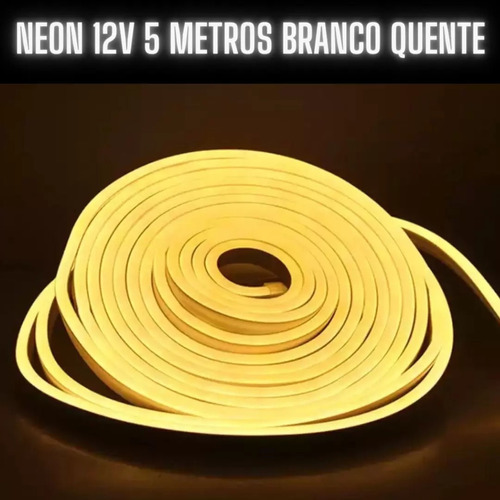 Fita Led Neon Flexível 5 Metros Prova D'agua Corte 2,5 Cm