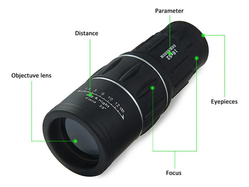 Mini Telescopio Monocular Visión Nocturna Impermeable 16x52