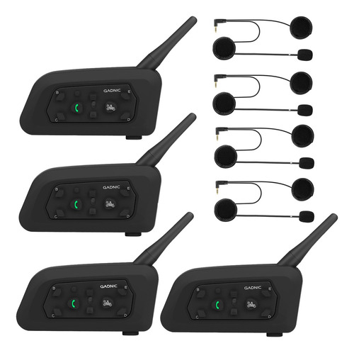 Intercomunicador Bluetooth Kit X4 Gadnic Para Casco