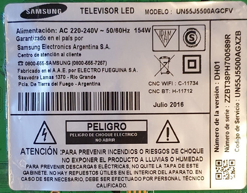 Placa Fuente Samsung Un55j5500agcfv