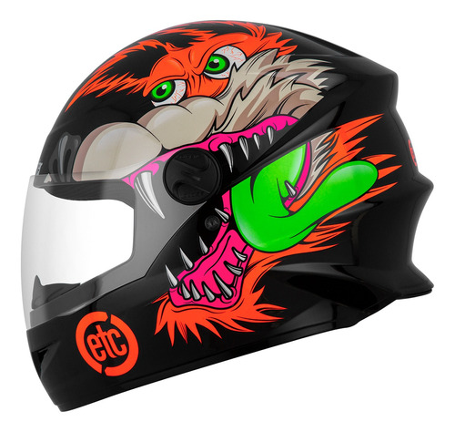 Capacete Fechado Etceter New Liberty 4 Coyote Preto Unissex