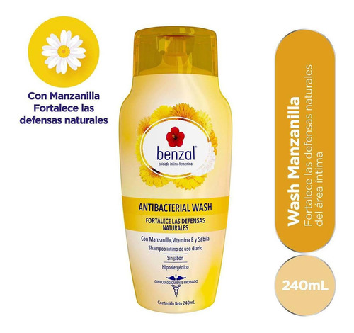 Shampoo Íntimo Benzal Wash Manzanilla 240ml