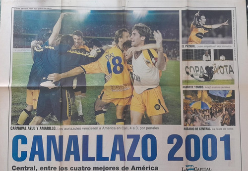 Poster Rosario Central. Canallazo 2001. Muy Buen Estado