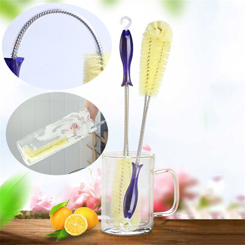- Cepillo Flexible Para Limpiar Botellas Con Mango Largo, 2