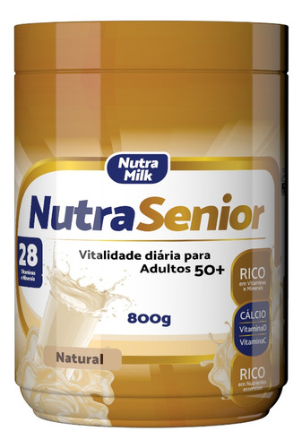 Nutrasenior50+ 800g Complem Alimentar 28vitaminas E Minerais Sabor Natural