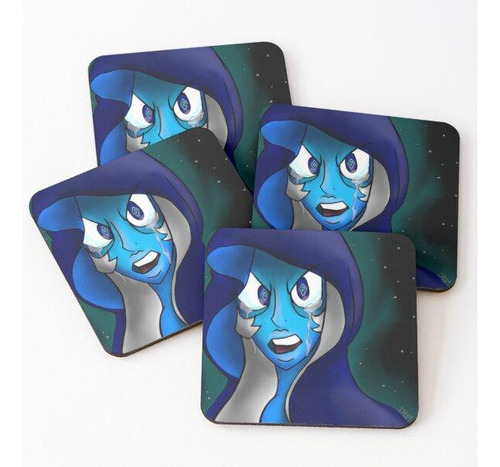 Set Posavasos Blue Diamond Fanart Calidad Premium