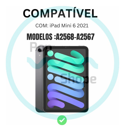 Capa De Silicone Transparente Tpu Tablet iPad Mini 6 8.3 Pol