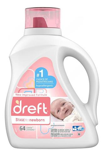 Detergente Liquido Dreft 2.72 Litros Para Bebé Etapa 1 
