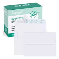 Comprar Eupako Sobres De Papel Blanco A2, Paquete De 100 Sobres De I