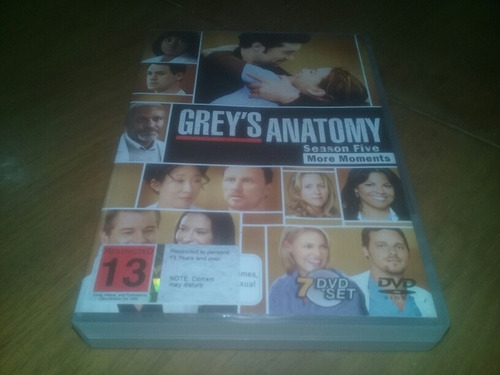 Grey Anatomy Season Five Dvd Original Sub Y Audio En Español