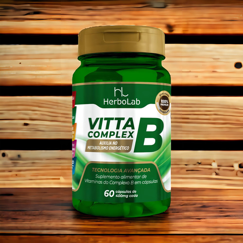 Kit 2x Vitamina B B1,2,3,5,6,7,9 E 12 60 Caps - Sem Sabor