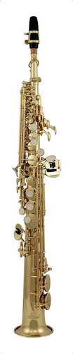 Roy Benson Ss-302 Saxofón Soprano Tono Bb Si Bemol Estuche Color Dorado