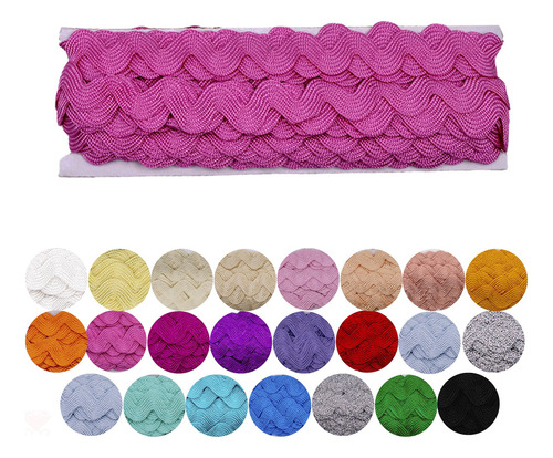 Sianinha Larga 9mm Rolo Com 10 Metros São José 334/03 Cores Cor 223 - Rosa Pink Z23 Lisa