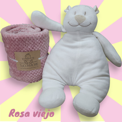 Manta Polar Bebe Frazada Cuna Nido Manta Polar Honey Rosa/viejo