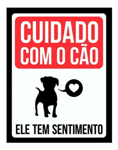 Placa Decorativa Cão Pet Cachorro Com Sentimentos