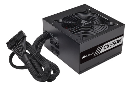 Fonte Corsair Cx550m 550w 127/220v (semi-modular) Usada Preto (Usado)