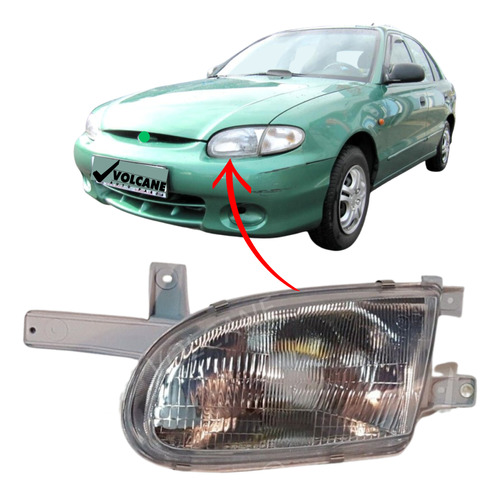 Farol Hyundai Accent 1998 1999 Depo Esquerdo