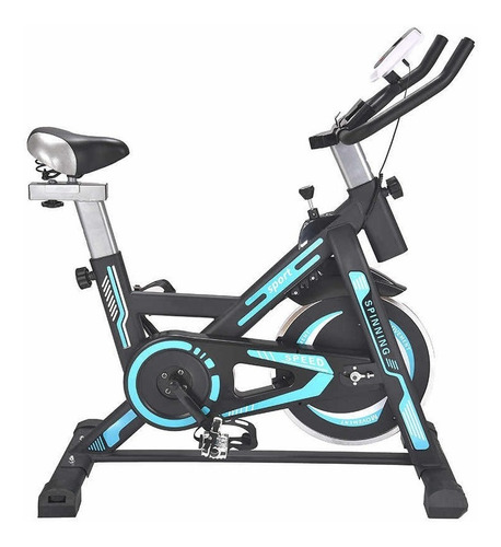 Bicicleta Spinning Profesional Regulable 120kg + Botella Color Negro