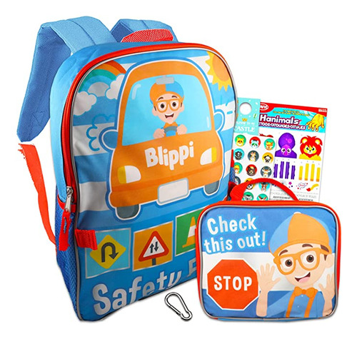 Blippi Mochila Y Lonchera Para Niños, Paquete De 6 Suminis.