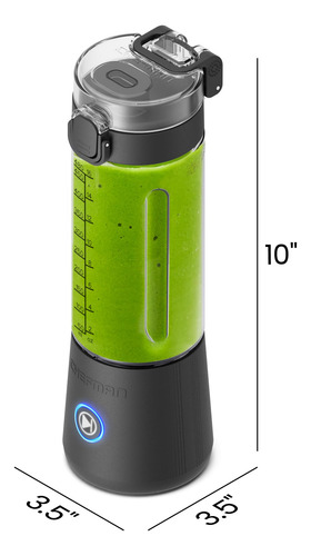 Licuadora Portátil Chefman Inalámbrica Para Batidos, 500 Ml,