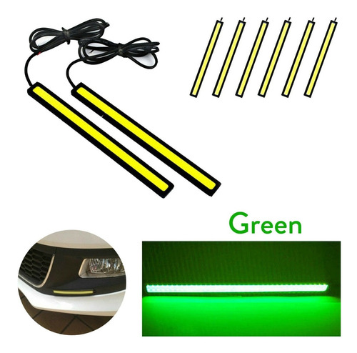 Par De Luces Led 12v 6watt Verde 14 Cm, Auxiliares Interior