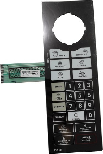 Membrana Teclado Microondas Generico Compativel Pme31 Pme 31