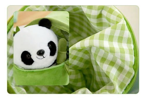 Baby Panda Peluche Panda 35cm Dentro De Un Bambú