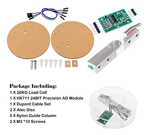 Sensor De Peso Con Celda De Carga Digital Geekstory Hx711 Ad