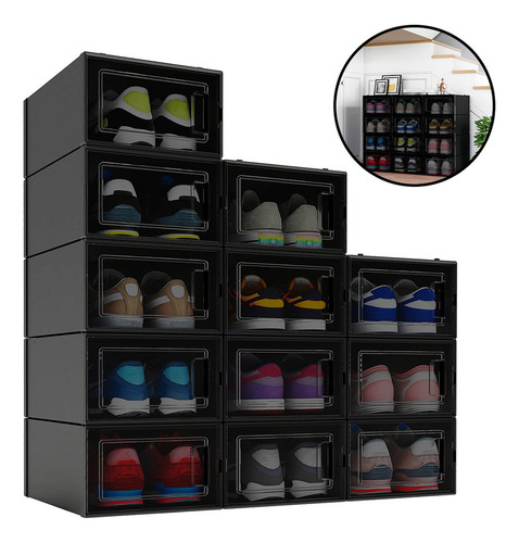 Cajas de Zapatos Apilables zapatera SelectShop SelectShop HG52C color negro
