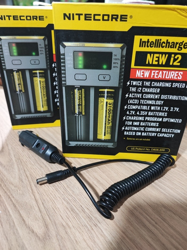 Cargador  Nitecore I2 Intellicharge Más 2 Bat Litio 3400