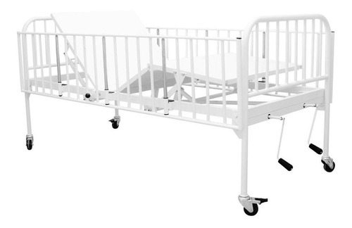 Cama Hospitalar 2 Mov. C/ Grade Berço +frete Grátis +colchão