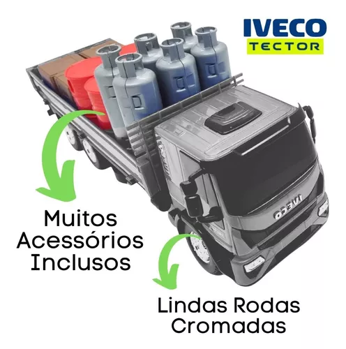 Kit 2 Caminhões De Brinquedo Iveco Tector - Caminhão De Engradados