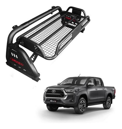 Barra Antivuelco Con Parrilla 4x4 Toyota Hilux 2006-2021 