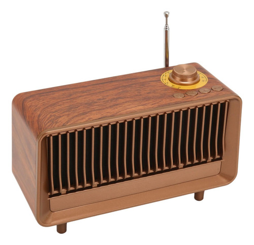 Radio Fm Vintage Altavoz Bluetooth Portatil Antena Integrada