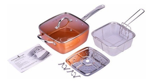 Sarten Antiadherente Copper Chef Cobre Cacerola Vapor Freir