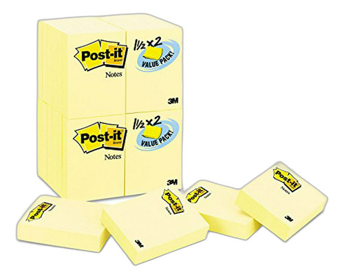 Notas Adhesivas Mini, 24 Pads, Amarillo, 1.5x2in