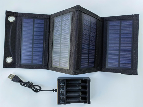Cargador Solar Con Panel Solar Portátil De 6 Vatios Para Bat