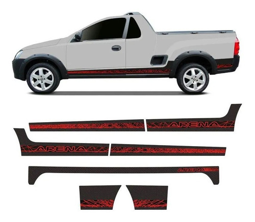 Kit Adhesivos  Calcos Laterales  Chevrolet Montana 2003/2011