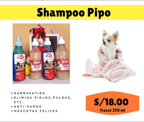 Shampoo Antipulgas Pipos Para Perros