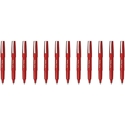 Fineliner 1.2 Mm Tip - Red, Box Of 12