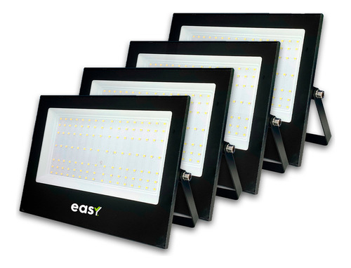 Kit 10 Refletor Led Holofote 200w 6500k Á Prova D Agua Easy