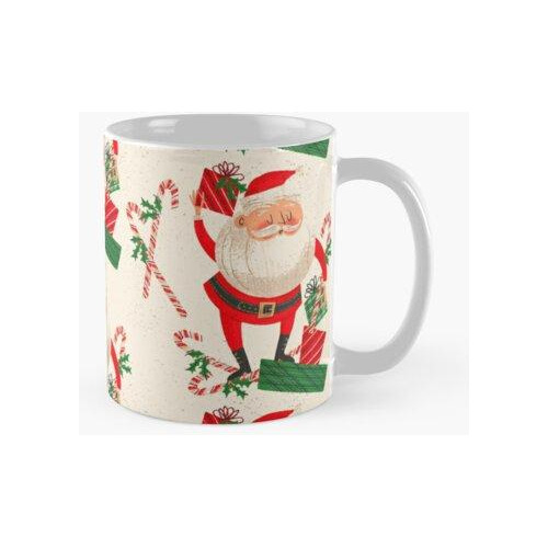 Taza Candy Cane Santa ~ En Crema Calidad Premium