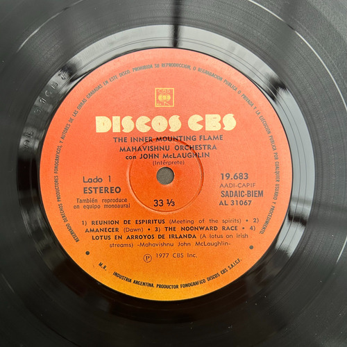 Mahavishnu Orchestra - The Inner Mounting Flame Vg+/nm Edición Original 1977 (Usado)
